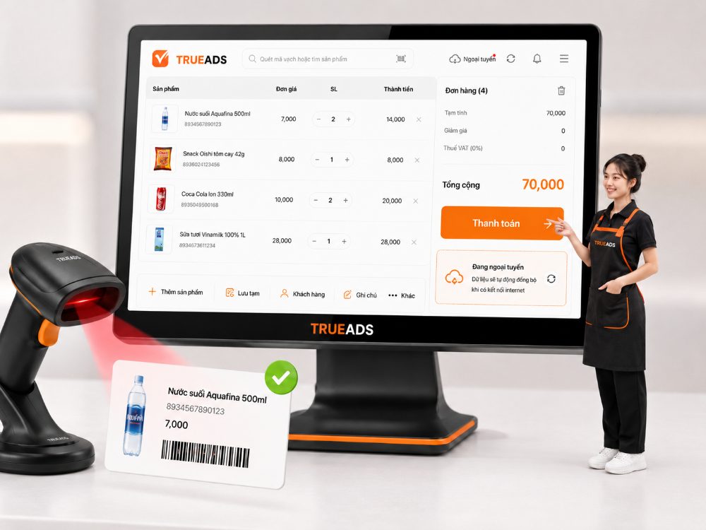 Màn hình tính tiền TruePOS